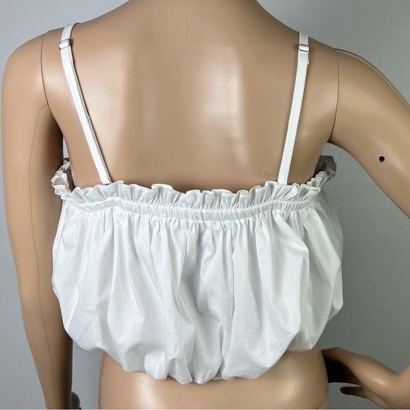 NEW CINQ A SEPT REVOLVE WHITE CROP TOP - Picture 9 of 13
